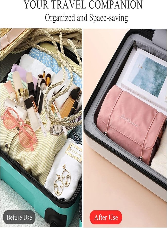 Kelexx 4 in 1 Detachable Toiletry Bag Hanging Roll-Up Makeup Bag - Large Capacity Travel Wash Bag, Waterproof Mesh Cosmetic Organizer, Portable Foldable Toiletry Bag for Women Daily Travel - Image 5